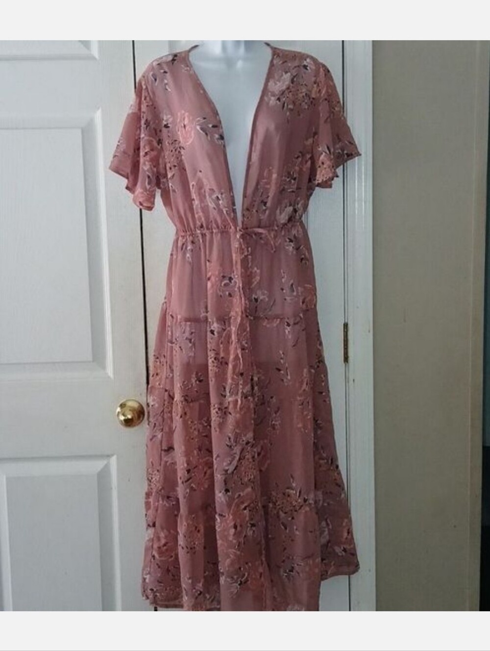 NWOT Live 4 Truth Boho Mauve Sheer Duster